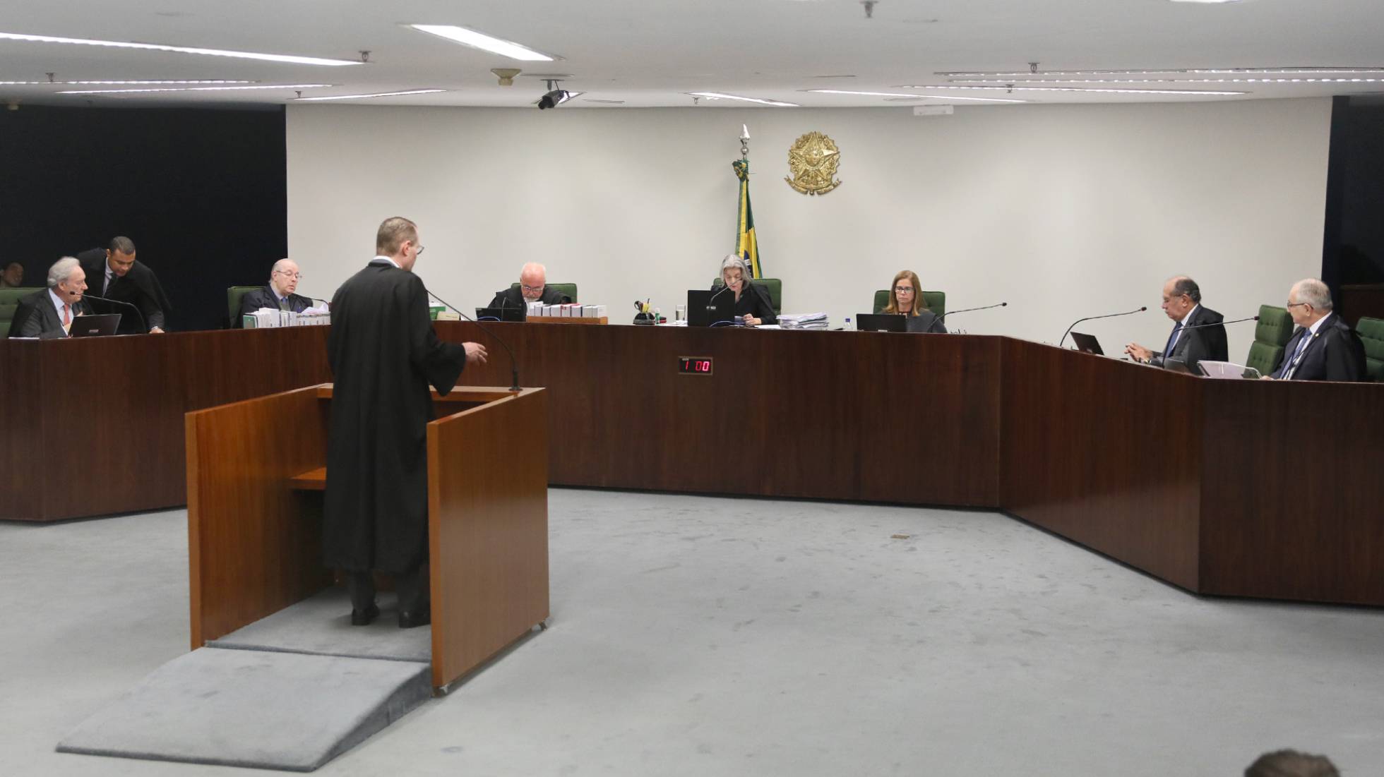 O advogado de defesa Cristiano Zanin defende a soltura do ex-presidente Lula, durante a sessão da Segunda Turma do STF nesta terça-feira. NELSON JR./SCO/STF O advogado de defesa Cristiano Zanin defende a soltura do ex-presidente Lula, durante a sessão da Segunda Turma do STF nesta terça-feira. NELSON JR./SCO/STF